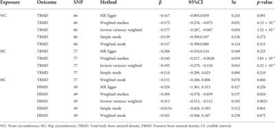 The causal relationship between abdominal obesity and lower bone mineral density: A two-sample mendelian randomization study